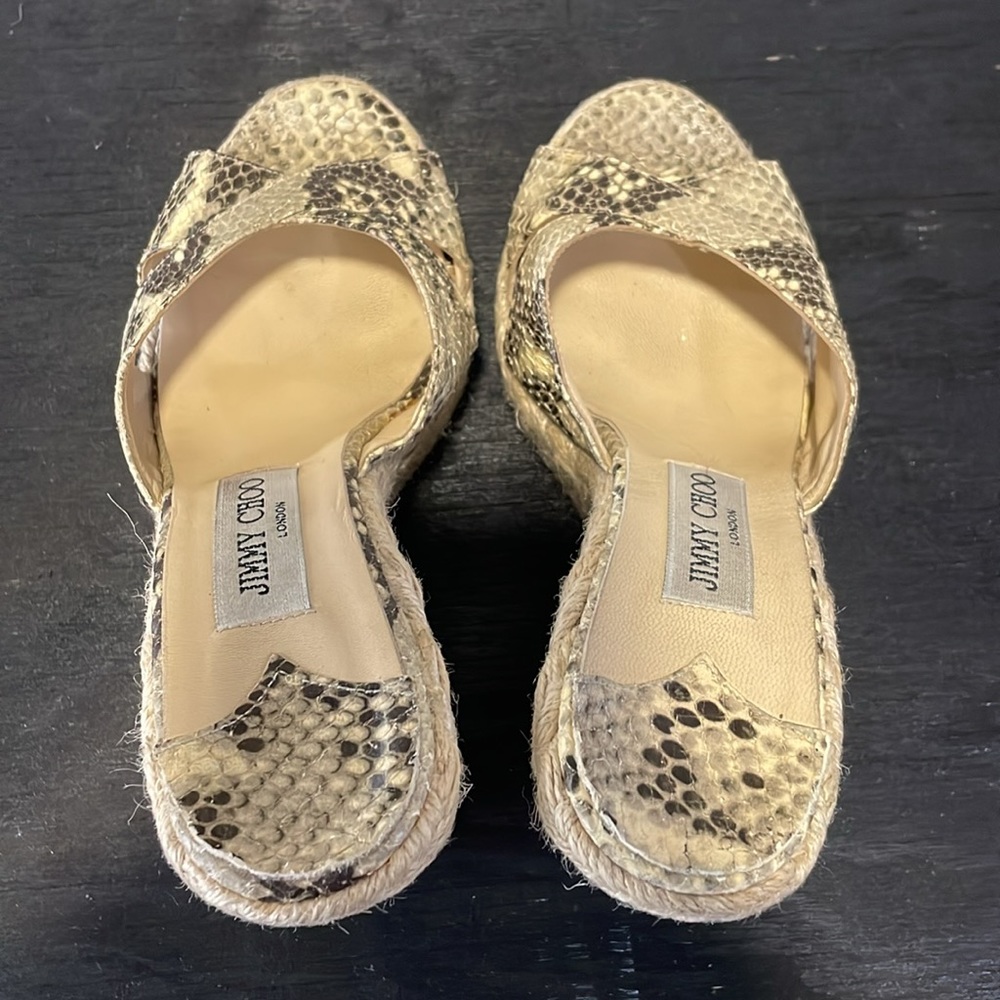 Jimmy Choo Dovina snake print wedges/ espadrilles - Picture 4 of 16